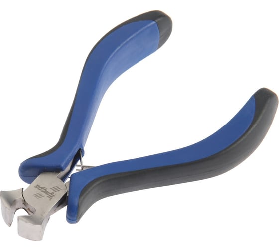 Изображение товара Кусачки ТУНДРА торцевые mini, никелированные, двухкомпонентные рукоятки, 105 мм 881680