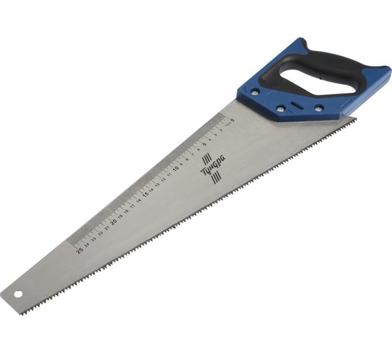 Изображение товара Ножовка по дереву ТУНДРА 2К рукоятка, 2D заточка, каленый зуб, 7-8 TPI, 450 мм 5155400