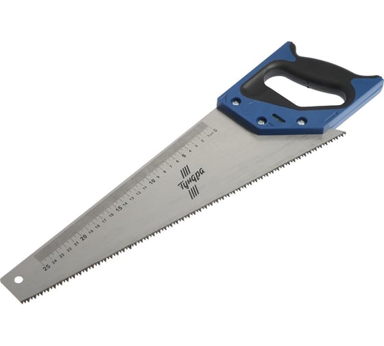 Изображение товара Ножовка по дереву ТУНДРА 2К рукоятка, 2D заточка, каленый зуб, 7-8 TPI, 400 мм 5155399