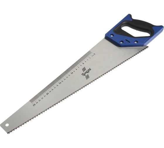 Изображение товара Ножовка по дереву ТУНДРА 2К рукоятка, 2D заточка, каленый зуб, 7-8 TPI, 500 мм 5155401