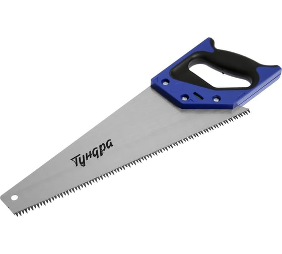 Изображение товара Ножовка по дереву ТУНДРА 2К рукоятка, 3D заточка, большой зуб 8 мм, 5-6 TPI, 350 мм 9318020