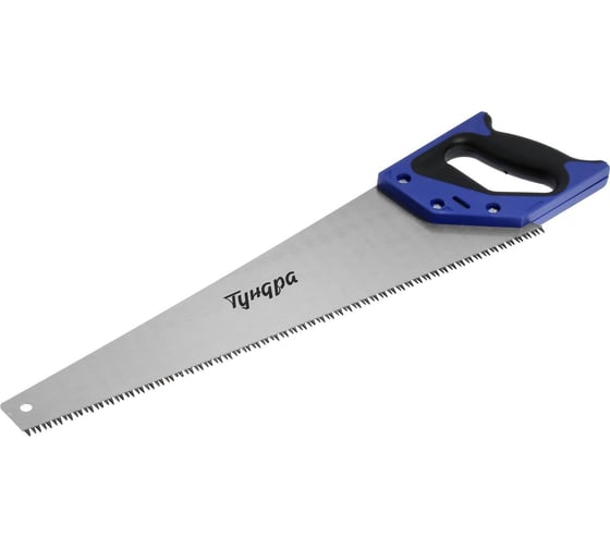 Изображение товара Ножовка по дереву ТУНДРА 2К рукоятка, 3D заточка, большой зуб 8 мм, 7-8 TPI, 450 мм 9318022