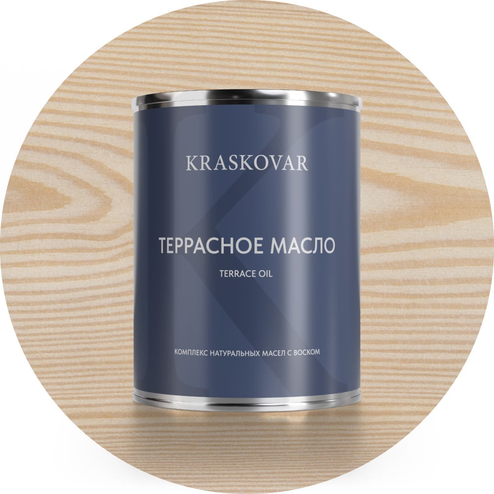 Изображение товара Масло Kraskovar Deco Oil Terrace Белоснежный 0.75 л для террас