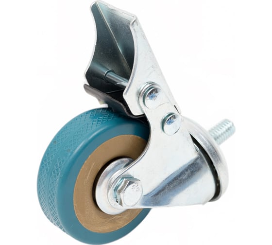 Изображение товара Мебельное колесо ТУНДРА d=50 мм, с футоркой, с фиксатором, серое 2371580