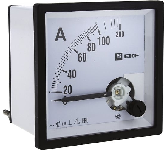 Изображение товара Амперметр EKF AMA-961 аналоговый на панель 96х96 квадратный, 2000А трансф. подкл. ama-961-2000