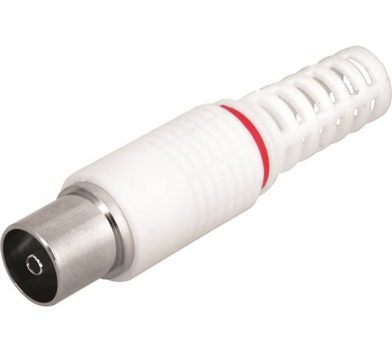 Изображение товара Tv-разъем REXANT гнездо, без пайки, белый 05-2043