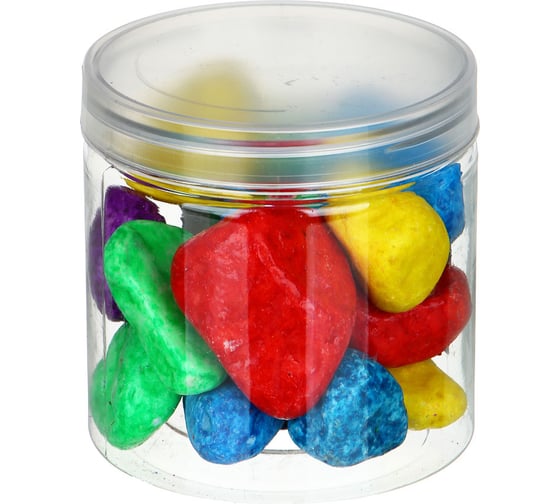 Изображение товара Цветные камни INBLOOM 2.0-3.0 см в банке 500 г, натуральный камень 173-075