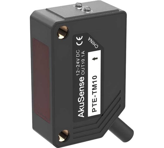 Изображение товара Оптический Датчик Однолучевой световой барьер AKUSENSE PTE-TM10AN Sn=10000 мм NPN NO/NC (Программ) 10...30 VDC кабель 2 м 07-00037856