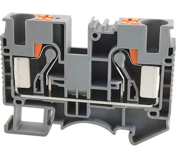 Изображение товара Клемма на дин-рейку Degson, 10 кв.мм, push-in, серая, 20 штук DS10-01P-11-00Z(H)