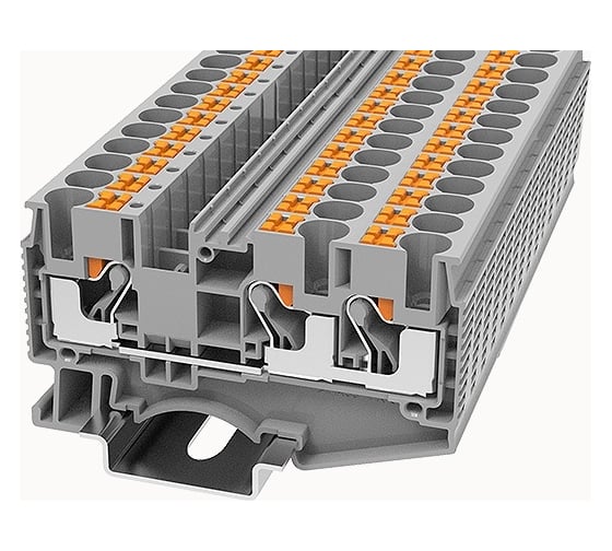 Изображение товара Клемма на дин-рейку Degson, 10 кв.мм, push-in, серая, 25 штук DS10-TW-01P-11-00Z(H)