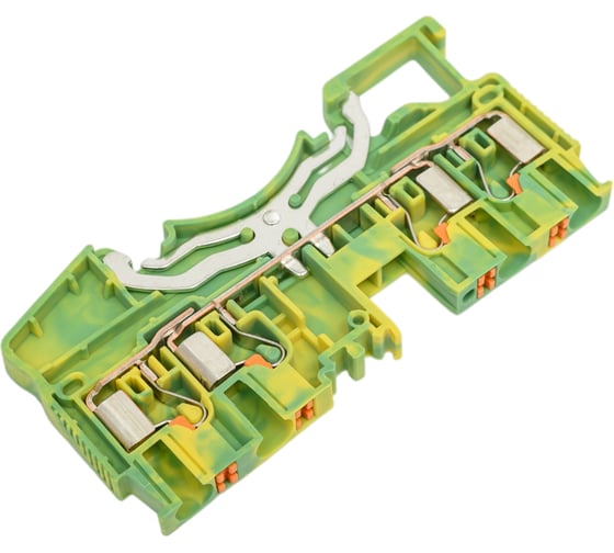 Изображение товара Клемма на дин-рейку Degson, 2.5 кв.мм, push-in, земля, 50 штук DS2.5-QU-PE-01P-1C-00Z(H)