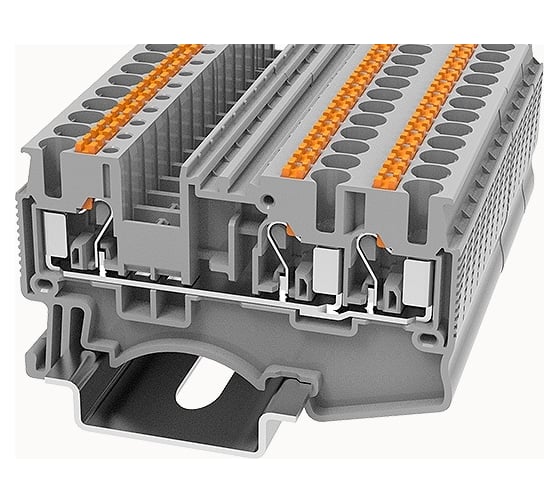 Изображение товара Клемма на дин-рейку Degson, 2.5 кв.мм, push-in, серая, 100 штук DS2.5-TW-01P-11-00Z(H)