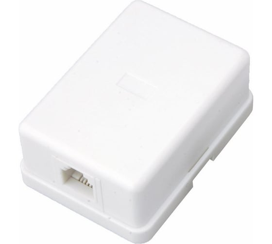 Изображение товара Внешняя телефонная розетка REXANT 1 порт, utp, rj-14, 6p4c, cat 3  50 шт 03-0001
