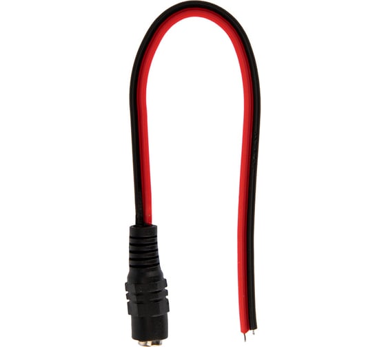 Изображение товара Разъем питания REXANT dc гнездо 2,5x5,5мм с проводом 20см 14-0332