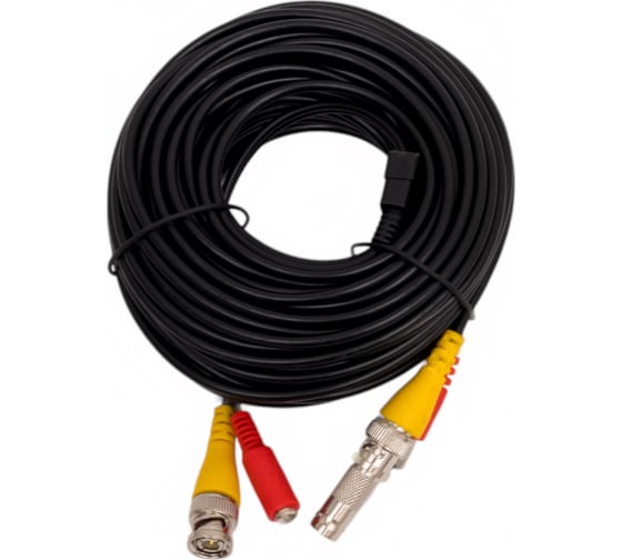 Изображение товара Соединительный кабель для систем видеонаблюдения REXANT bnc + dc питание, длина 18 метров 18-1718