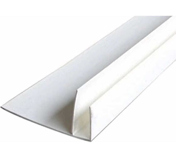 Изображение товара Профиль ПВХ СХТ F-образный, узкий, 25 мм (8-10 мм), 3 м, белый ПрПа009