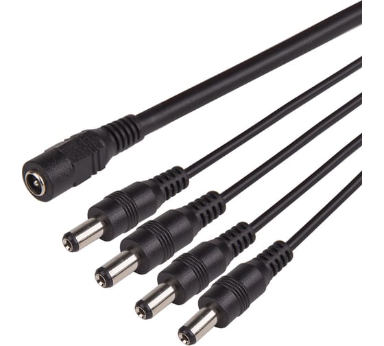 Изображение товара Разветвитель питания REXANT dc на 4 разъема 2,1x5,5мм 14-0319