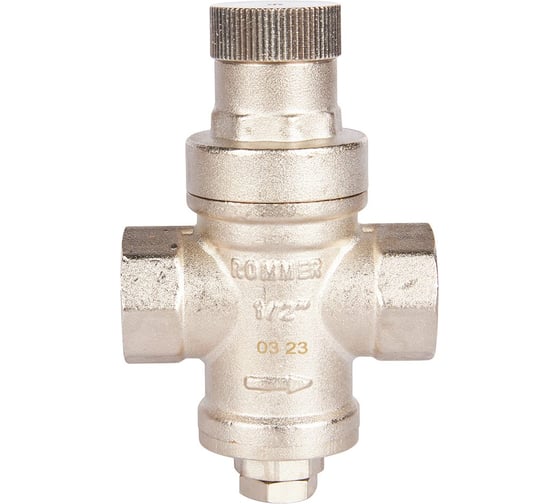 Изображение товара Редуктор давления ROMMER RVS-0009-000015 PN16 вн/вн 1/2 без подключения манометра RG00921SM0BURM