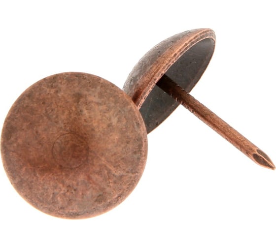 Изображение товара Декоративные гвозди ТУНДРА 19x22 мм, цвет медь, в упаковке 50 шт. 9743701