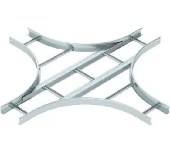 Изображение товара Х-образная секция OBO Bettermann LK 620 R5 FS, для лестничных лотков, R=500 мм, h=60 мм, B=200 мм, сталь, конвейерный цинк 6214432