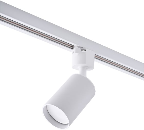 Изображение товара Трековый однофазный светильник truEnergy под лампу GU10, 55x155 мм, алюминий, IP20, круг, белый 21116