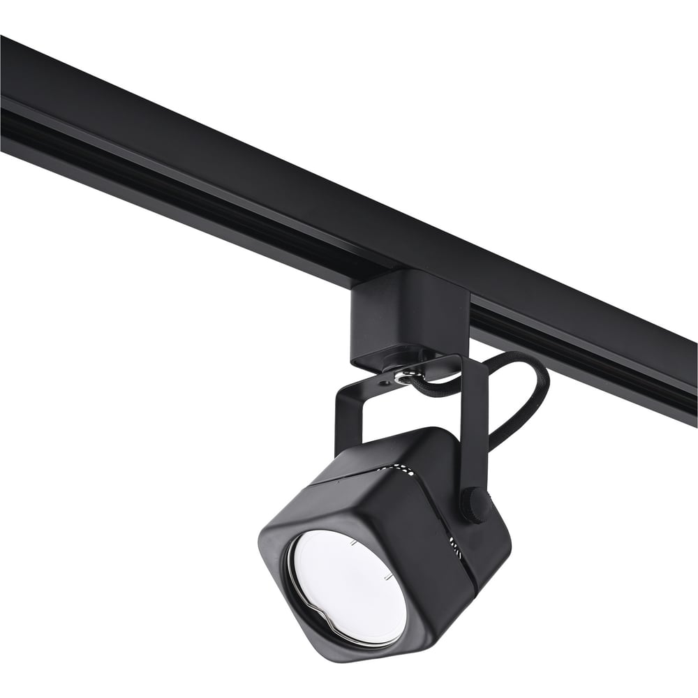 Изображение товара Трековый светильник truEnergy GU10 квадрат 150мм черный металл IP20