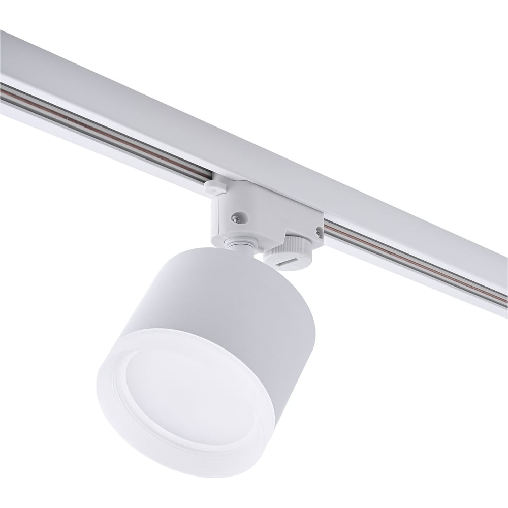 Изображение товара Трековый светильник truEnergy однофазный GX53 алюминий белый 85x150 мм