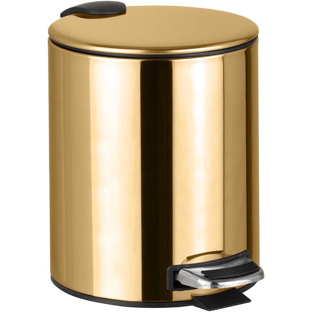 Изображение товара Мусорный ящик BEMETA BRILO Soft Close 5 л напольный латунь золотистый