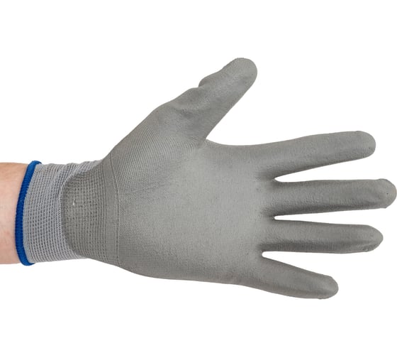 Изображение товара Перчатки защитные нейлоновые с полиуретановым покрытием Flexton, MTE серые р.8 2899400330
