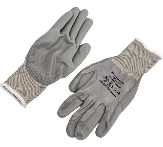 Изображение товара Перчатки защитные нейлоновые с полиуретановым покрытием Flexton, MTE серые, р.9 2899400331