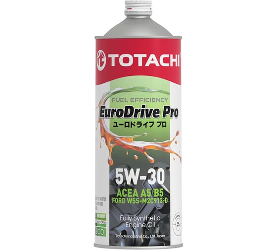 Изображение товара Синтетическое моторное масло TOTACHI EURODRIVE PRO FE Fully Synthetic 5W-30 API SL, ACEA A5/B5 1л E7901
