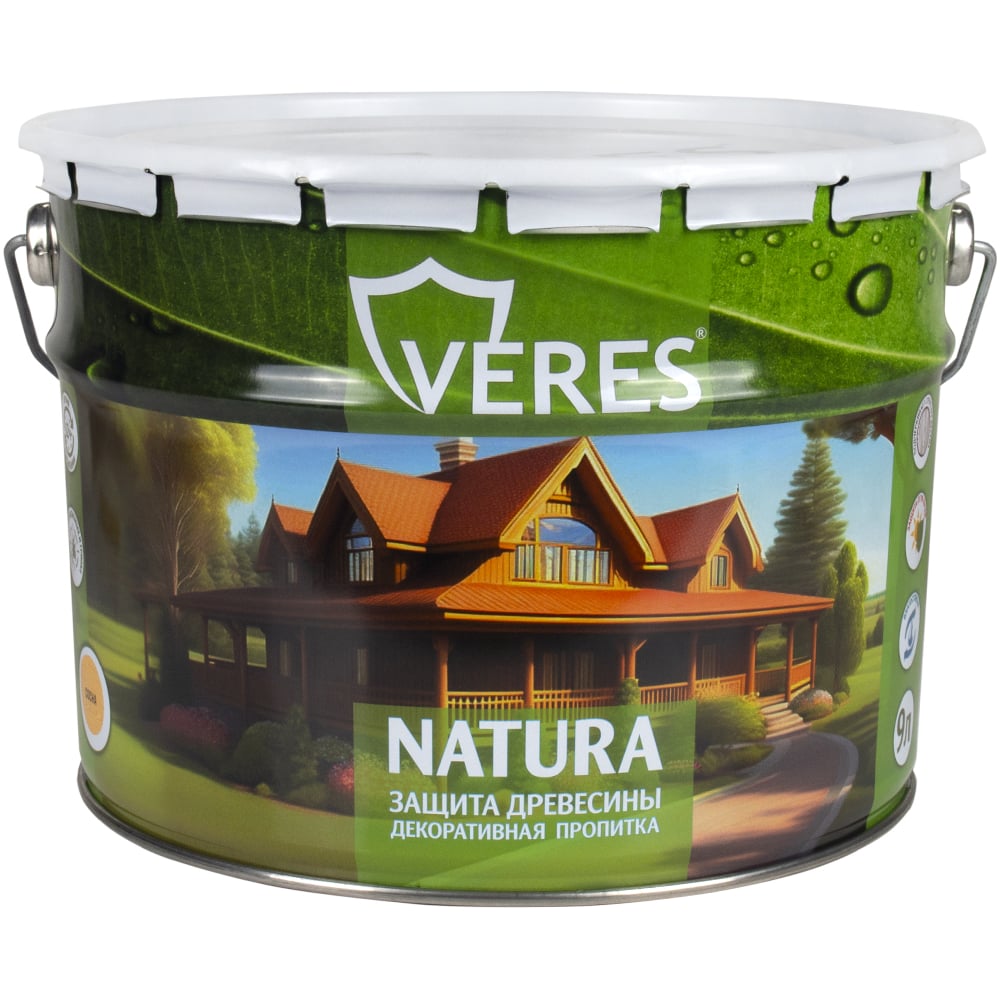 Изображение товара Декоративная пропитка для дерева VERES Natura полуматовая 9 л сосна