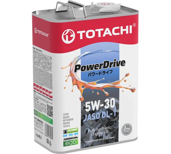 Изображение товара Синтетическое моторное масло TOTACHI POWERDRIVE Fully Synthetic 5W-30 JASO DL-1 4л E8004
