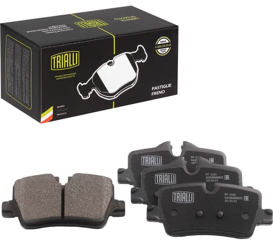 Изображение товара Колодки тормозные дисковые задние BMW 3 (G20) (18-)/4 (G22) (20-) с тормозной системой TRW TRIALLI PF 4309