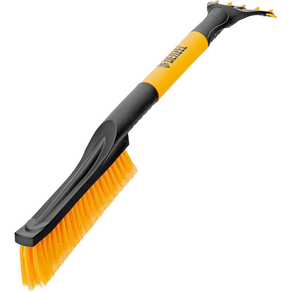 Изображение товара Щетка-сметка для снега со скребком Denzel 600 мм черно-желтая