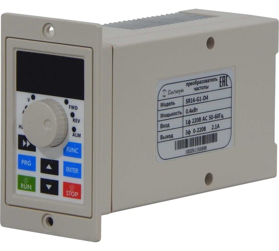 Изображение товара Преобразователь частоты Силиум SR16-G1-D4 0,4кВт; 2,1А; 220В; RS-485 3989774