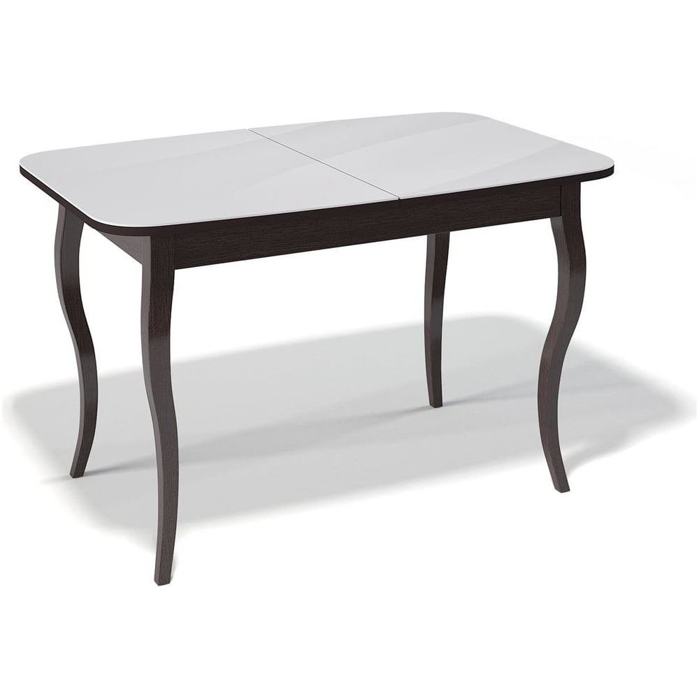 Изображение товара Стол KENNER 1200 C раздвижной венге/белое сатин стекло для кухни и офиса