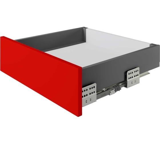 Изображение товара Направляющие BOYARD СТАРТ PUSH с прямыми боковинами стандартной высоты SB28GRPH.1/450, графит 100066