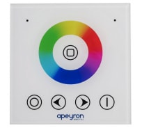 Контроллер Apeyron RGB 12В, 144 Вт, встраиваемый с БЕЛОЙ многоцветной сенсорной панелью 04-09