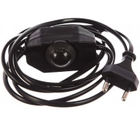 Электрический соединительный шнур для бра с диммером СИБРТЕХ 1,5м,120Вт, чёрный, тип V-2 96018
