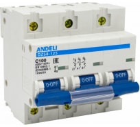 Автоматический выключатель ANDELI DZ58-125 3P 100A х-ка 8-12In ADL01-641