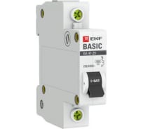 Автоматический выключатель EKF Basic ВА 47-29, 1P, 16А, B, 4,5кА, SQ mcb4729-1-16-B