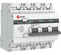Дифференциальный автомат EKF, АД-32, 3P+N, 63А/30мА, PROxima, SQ DA32-63-30-4P-a-pro