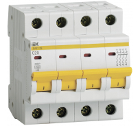 Автоматический выключатель IEK ВА47-29, 4Р, 20А, 4,5кА, х-ка С MVA20-4-020-C