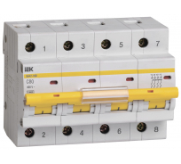 Автоматический выключатель IEK ВА 47-100, 4Р, 80А, 10 кА, х-ка С MVA40-4-080-C
