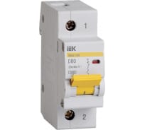 Автоматический выключатель IEK ВА47-100, 1Р, 80А, 10кА, характеристика D MVA40-1-080-D