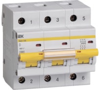 Автоматический выключатель IEK ВА47-100, 3Р, 40А, 10кА, характеристика D MVA40-3-040-D