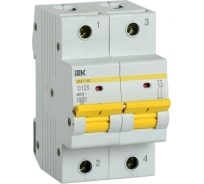 Автоматический выключатель IEK ВА47-150, 2Р, 125А. 15кА, характеристика D MVA50-2-125-D