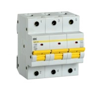 Автоматический выключатель IEK ВА47-150, 3Р, 80А, 15кА, характеристика D MVA50-3-080-D
