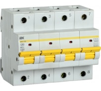 Автоматический выключатель IEK ВА47-150, 4Р, 80А, 15кА, характеристика C MVA50-4-080-C